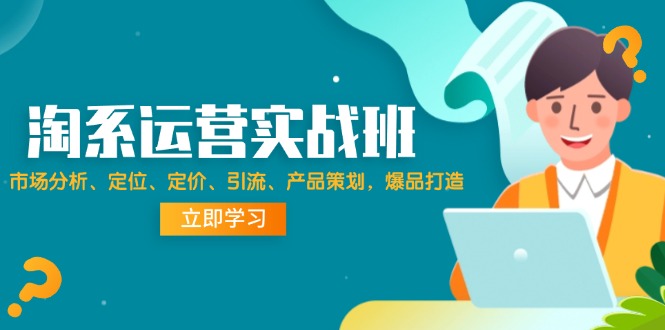 （12186期）淘系运营实战班：市场分析、定位、定价、引流、产品策划，爆品打造-孔明聊项目