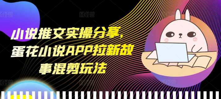 小说推文实操分享，蛋花小说APP拉新故事混剪玩法-孔明聊项目