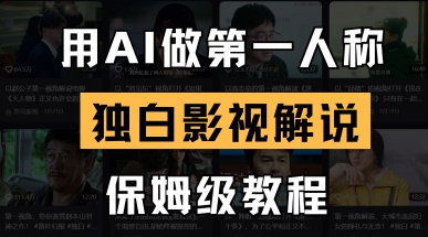 用AI做第一人称独白影视解说,手把手教学,保姆级教程-孔明聊项目