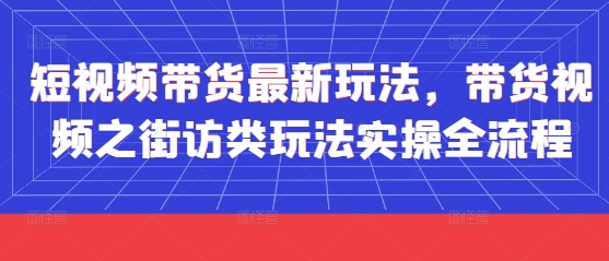 短视频带货最新玩法，带货视频之街访类玩法实操全流程-孔明聊项目
