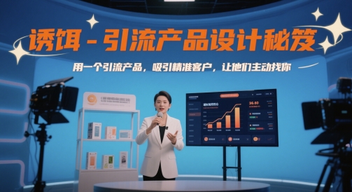 诱饵-引流产品设计秘笈，用一个引流产品，吸引精准客户，让他们主动找你-孔明聊项目