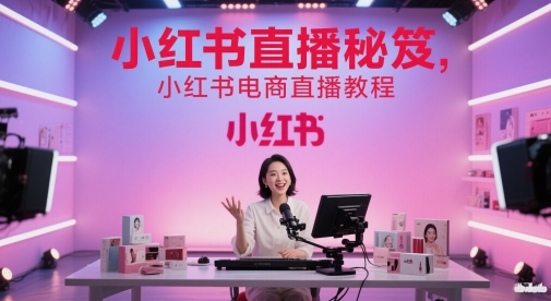 小红书直播秘笈,小红书电商直播教程-孔明聊项目