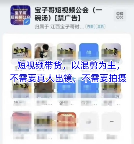 宝子哥头部团队短视频带货，以混剪为主，不需要真人出镜，不需要拍摄【更新】-孔明聊项目