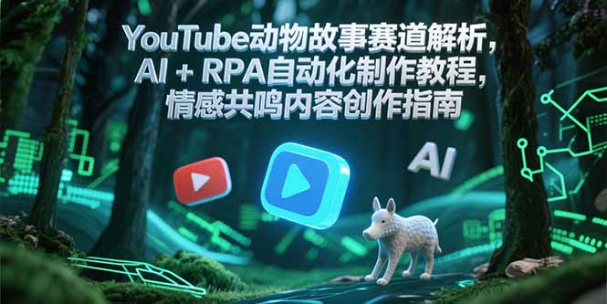 YouTube动物故事赛道解析，AI+RPA自动化制作教程，情感共鸣内容创作指南-孔明聊项目