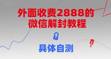外面收费2888的微信解封教程，具体自测-孔明聊项目