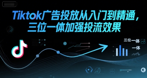 Tiktok广告投放从入门到精通，三位一体加强投流效果-孔明聊项目