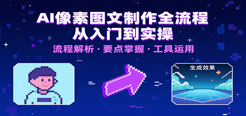 AI像素图文制作全流程：内容要点、文案选择及所用工具，助你快速入局-孔明聊项目