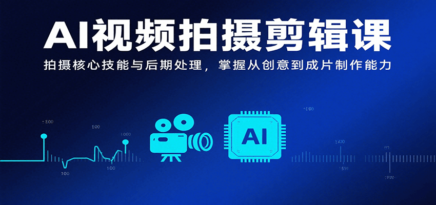 AI视频拍摄剪辑课，拍摄核心技能与后期处理，掌握从创意到成片制作能力-孔明聊项目
