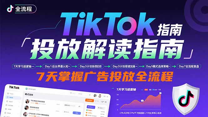 TikTok投放解读指南：后台操作/计划建立/模式选择，7天掌握广告投放全流程-孔明聊项目