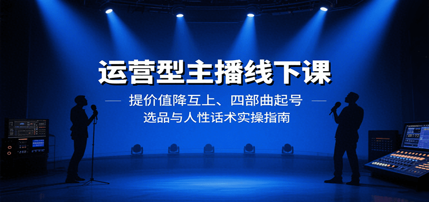 运营型主播线下课：提价值降互上、四部曲起号、选品与人性话术实操指南-孔明聊项目