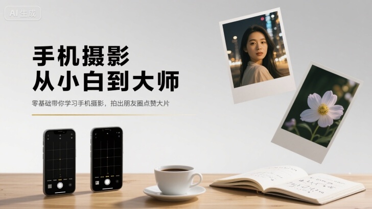手机摄影从小白到大师，零基础带你学习手机摄影，拍出朋友圈点赞大片-孔明聊项目