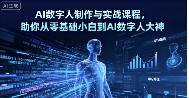 AI数字人制作与实战课程，助你从零基础小白到AI数字人大神-孔明聊项目