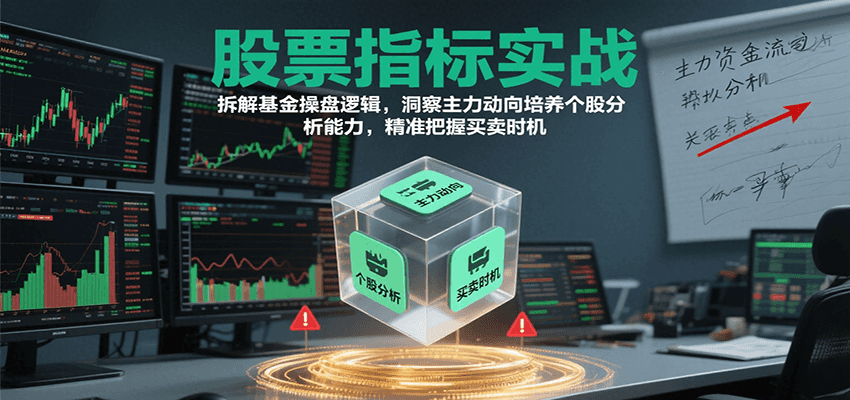 股票指标实战，基金操盘逻辑拆解，洞察主力动向培养个股分析能力把握买卖时机(更新)-孔明聊项目