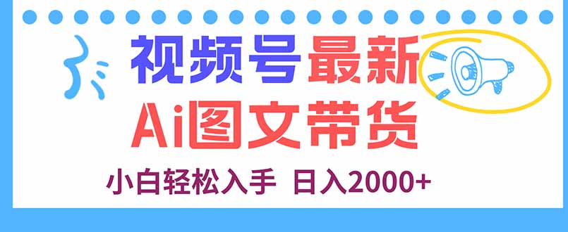 视频号最新AI图文带货，每天几分钟，小白轻松入手，日入2000+-孔明聊项目