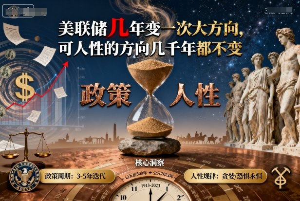 付费文章:美联储几年变一次大方向,可人性的方向几千年都不变-孔明聊项目