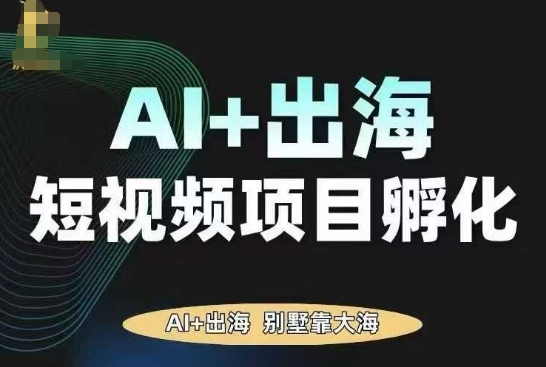 AI·TikTok AI+出海短视频项目孵化，陪你从0-1借助AI实现出海变现-孔明聊项目