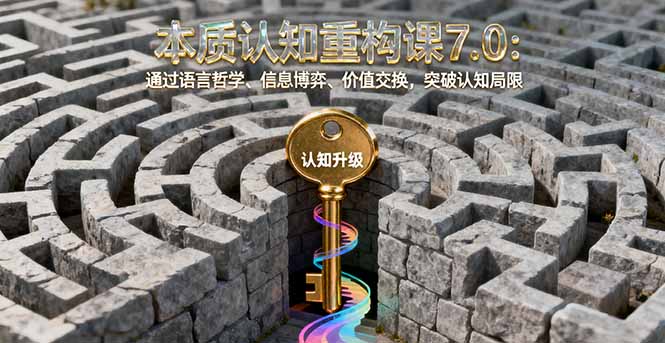 本质认知重构课7.0:通过语言哲学、信息博弈、价值交换,突破认知局限-孔明聊项目