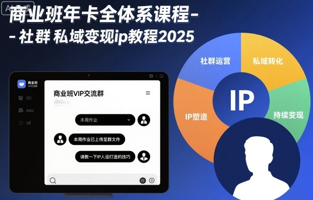 商业班年卡全体系课程-社群私域变现ip教程2025-孔明聊项目