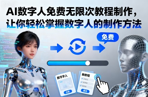 AI数字人免费无限次教程制作，让你轻松掌握数字人的制作方法-孔明聊项目