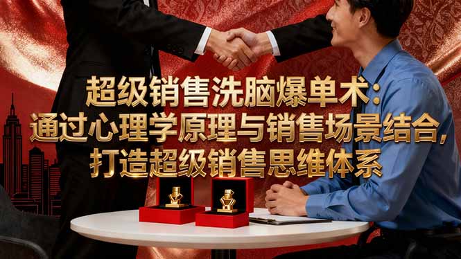 超级销售洗脑爆单术：通过心理学原理与销售场景结合,打造超级销售思维体系-孔明聊项目