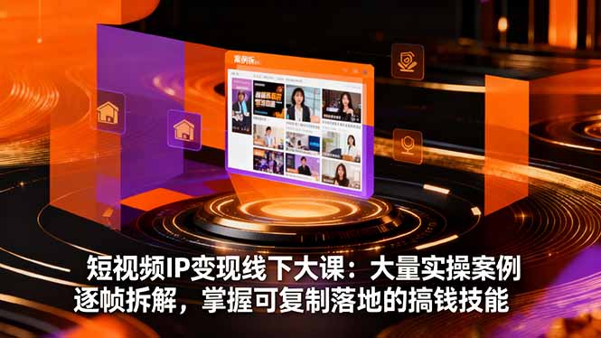 短视频IP变现线下大课:大量实操案例逐帧拆解,掌握可复制落地的搞钱技能-孔明聊项目