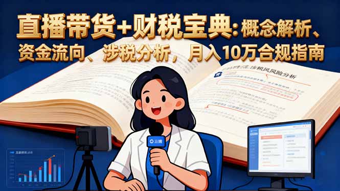 直播带货+财税宝典：概念解析、资金流向、涉税分析，月入10万合规指南-孔明聊项目