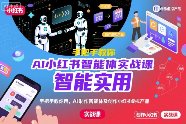 AI小红书智能体实战课,手把手教你用AI制作智能体及创作小红书虚拟产品,提效+内容商业化(更新)-孔明聊项目
