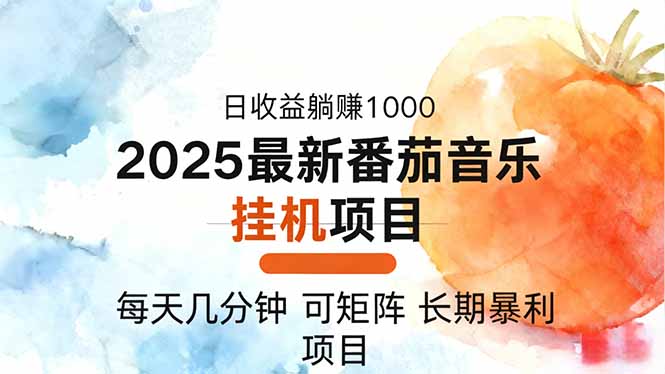 2025年最新番茄音乐人挂机项目,每天几分钟,月入1000+,可矩阵,一台…-孔明聊项目