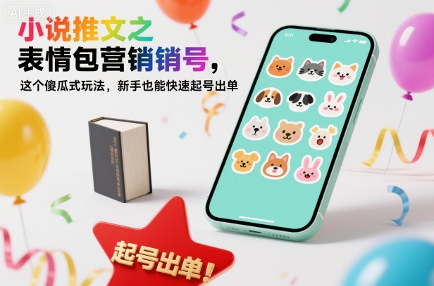 小说推文之表情包营销号,这个傻瓜式玩法,新手也能快速起号出单-孔明聊项目