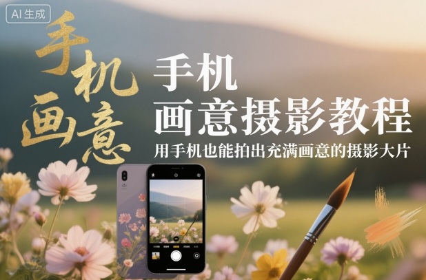 手机画意摄影教程，用手机也能拍出充满画意的摄影大片-孔明聊项目
