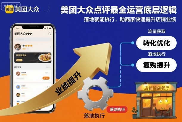 美团大众点评最全运营底层逻辑，落地就能执行，助商家快速提升店铺业绩-孔明聊项目