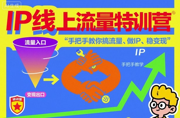 IP线上流量特训营，手把手教你搞流量、做IP、稳变现-孔明聊项目