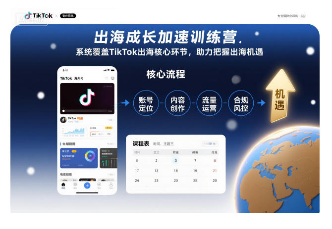 出海成长加速训练营,系统覆盖TikTok出海核心环节,助力把握出海机遇(更新)-孔明聊项目