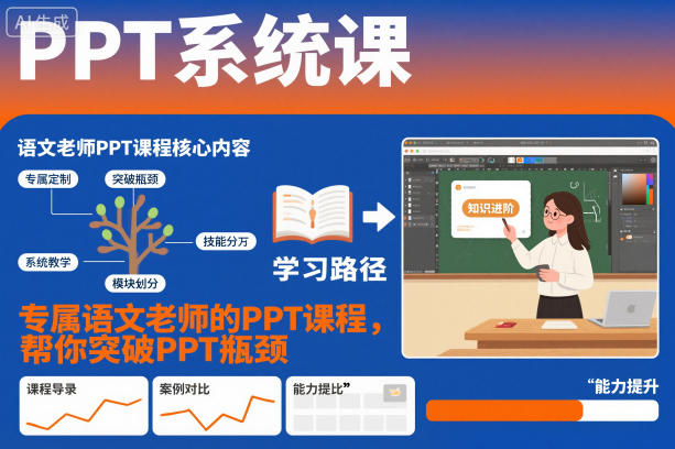 PPT系统课,专属语文老师的PPT课程,帮你突破PPT瓶颈-孔明聊项目