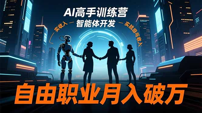 AI高手训练营3.0，ChatGPT，Midjourney，智能体开发，自由职业月入破万-孔明聊项目
