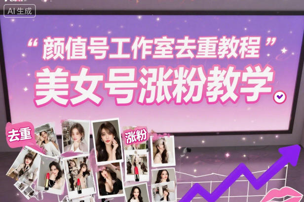 颜值号工作室去重教程,美女号涨粉教学-孔明聊项目