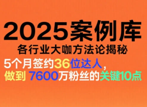 2025案例库，收录各行业大咖的方法论，各行业大咖方法论揭秘-孔明聊项目