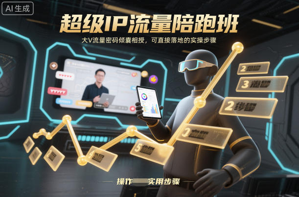 超级IP流量陪跑班，大V流量密码倾囊相授，可直接落地的实操步骤-孔明聊项目