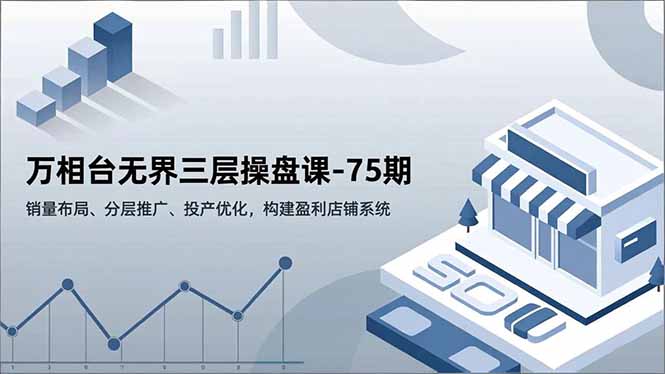 万相台无界三层操盘课-75期,销量布局、分层推广、投产优化,构建盈利店铺系统-孔明聊项目
