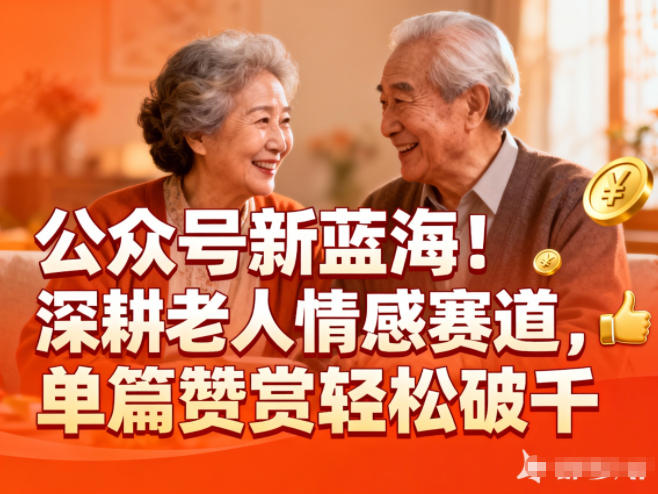 公众号新蓝海!深耕老人情感赛道,单篇赞赏轻松破1k-孔明聊项目