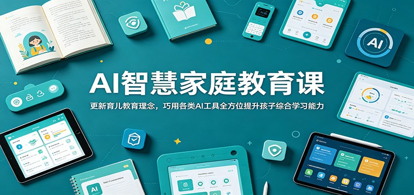 AI智慧家庭教育课：更新育儿教育理念，巧用各类AI工具全方位提升孩子综合学习能力-孔明聊项目