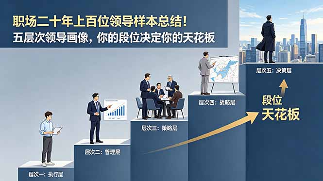 付费文章：职场二十年上百位领导样本总结！五层次领导画像，你的段位决定你的天花板-孔明聊项目