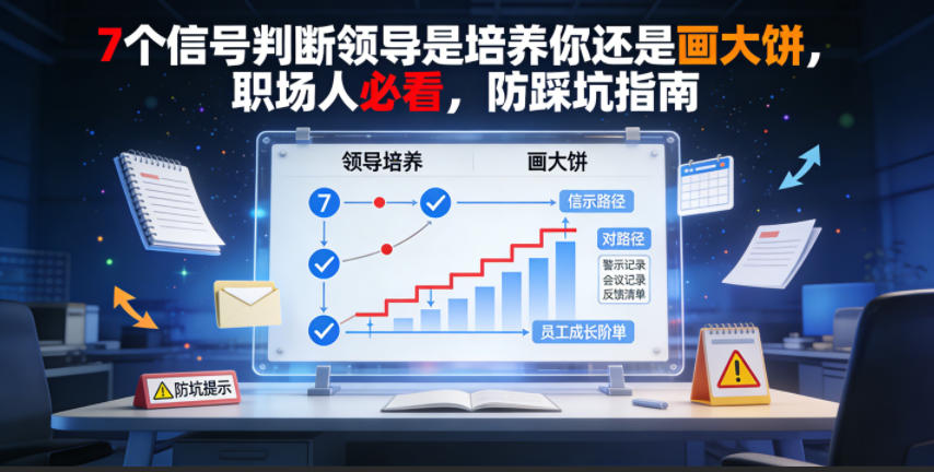 付费文章：7个信号判断领导是培养你还是画大饼，职场人必看，防踩坑指南-孔明聊项目