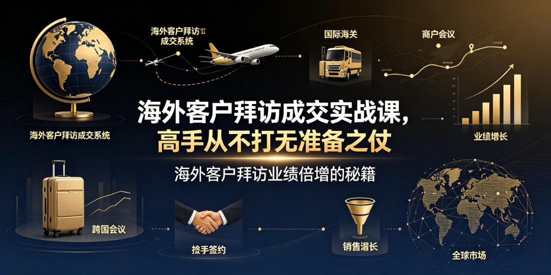 海外客户拜访成交实战课，高手从不打无准备之仗，海外客户拜访业绩倍增的秘籍-孔明聊项目